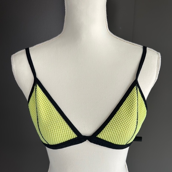 Triangl Swimwear Neon Yellow Bikini Top Size M - Picture 1 of 5